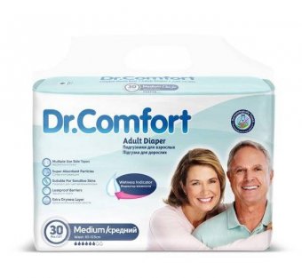 4 Baxuri Scutece adulti, Dr.Comfort, 100-150 cm, Marime M, absortie rapida, 120 buc