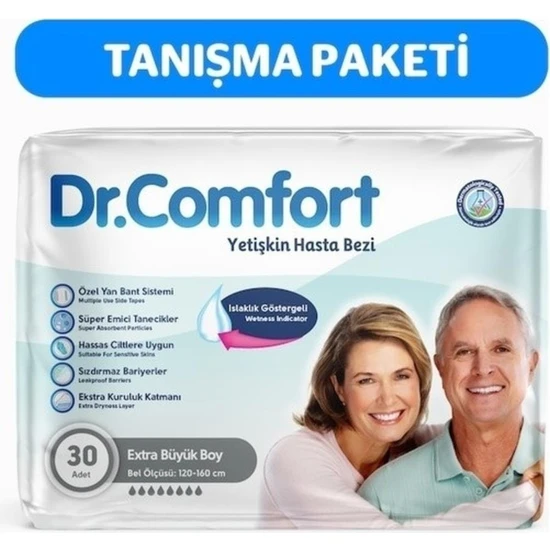 4 Baxuri Scutece adulti, Dr.Comfort, 100-150 cm, Marime xL, absortie rapida, 120 buc  