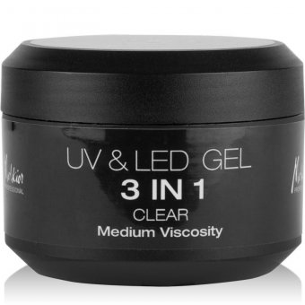 GEL UV & LED 3 IN 1 CLEAR - VASCOZITATE MEDIE 50GR