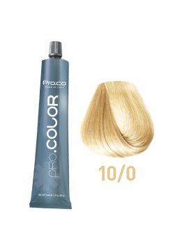 Vopsea de păr profesională PRO.COLOR 100 ml - Pro.Co - 10/0 BLOND PLATINAT