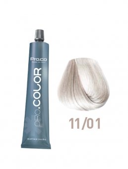 Vopsea de păr profesională PRO.COLOR 100 ml - Pro.Co - 11/01 BLOND SUPER DESCHIS NATURAL CENUSIU