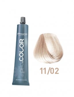 Vopsea de păr profesională PRO.COLOR 100 ml - Pro.Co - 11/02 BLOND SUPER DESCHIS PERLAT