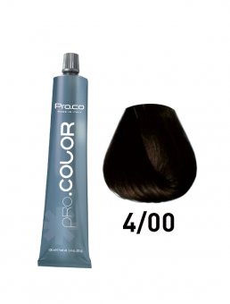 Vopsea de păr profesională PRO.COLOR 100 ml - Pro.Co - 4/00 CASTANIU NATURAL INTENS