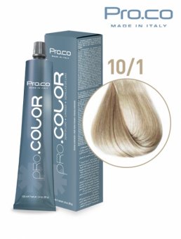 Vopsea de păr profesională PRO.COLOR 100 ml - Pro.Co - 10/1 BLOND EXTRA DESCHIS CENUSIU