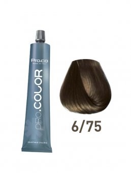 Vopsea de păr profesională PRO.COLOR 100 ml - Pro.Co - 6/75 BLOND INCHID CIOCOLATIU