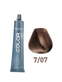 Vopsea de păr profesională PRO.COLOR 100 ml - Pro.Co - 7/07 TUTUN