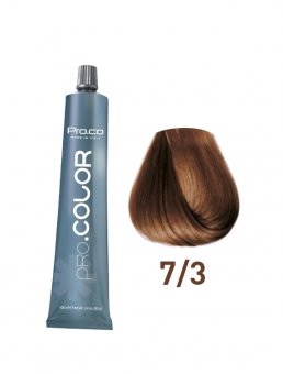 Vopsea de păr profesională PRO.COLOR 100 ml - Pro.Co - 7/3 BLOND AURIU