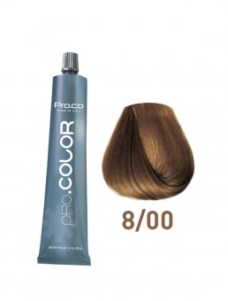 Vopsea de păr profesională PRO.COLOR 100 ml - Pro.Co - 8/00 BLOND DESCHIS INTENS