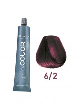 Vopsea de păr profesională PRO.COLOR 100 ml - Pro.Co - 6/2 BLOND INCHIS VIOLET