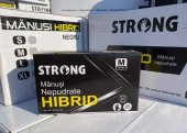 MANUSI NITRIL/HIBRID NEGRE MASURA M NEGRE 100BUC/SET- Foarte rezistente